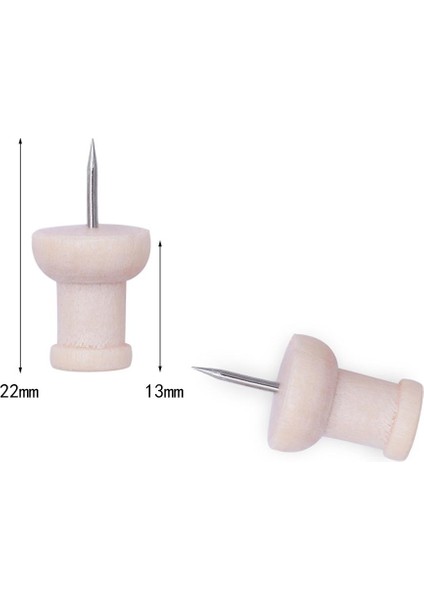 Ahşap Kafa Itme Pimi - 40 Paket - Dekoratif Başparmak Yapış Çelik Pimler El Sanatları (Yurt Dışından) modelleri