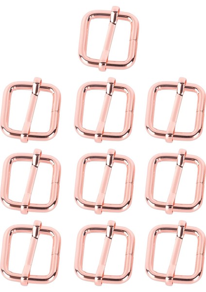 10 Adet Toka Ayarlanabilir Hızlı Yayın Yedek Klipler 20X20MM Gül Altın (Yurt Dışından)