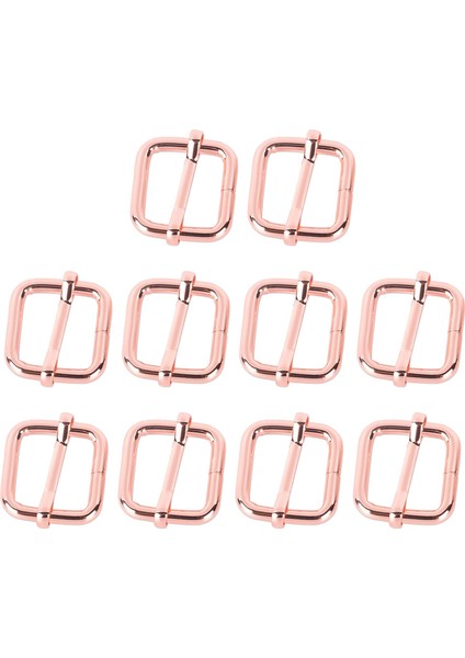 10 Adet Toka Ayarlanabilir Hızlı Yayın Yedek Klipler 20X20MM Gül Altın (Yurt Dışından)