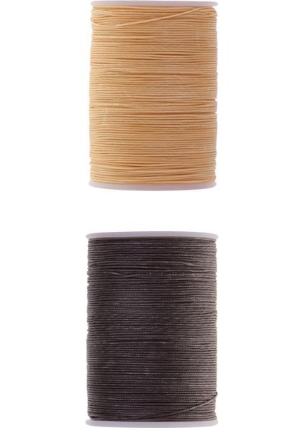 2pcs 130 Metre 0.5mm Yuvarlak Polyester Mumlu Iplik Dikiş Dikiş (Yurt Dışından)