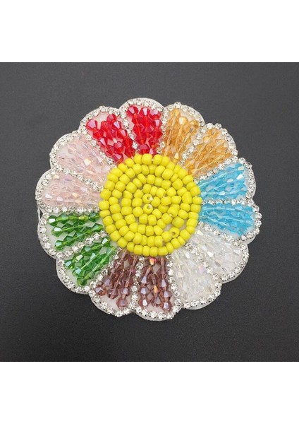 Kristal Demir / Boncuk Dikmek Yama Motifi Aplike Diy Giyim Çantası Pantolon Kostümleri 7 cm Renkli (Yurt Dışından)