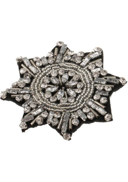 Prettyia 2pcs Star Rhinestone Boncuklu Nakış Yaması Dikdinde Aplike Gümüş (Yurt Dışından) fiyatları