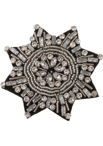 Prettyia 2pcs Star Rhinestone Boncuklu Nakış Yaması Dikdinde Aplike Gümüş (Yurt Dışından) modelleri