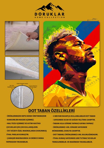 Kaymaz Taban Makinada Yıkanabilir Dijital Baskı Modern Desenli Çocuk Genç Odası Halısı Dot Taban Halı WLD03 fiyatları