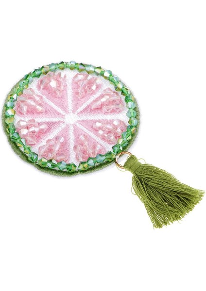Boncuklu Kristal Limon Rozeti Aplike Yamalar Üzerinde Dik Dikiş Aksesuarları (Yurt Dışından)