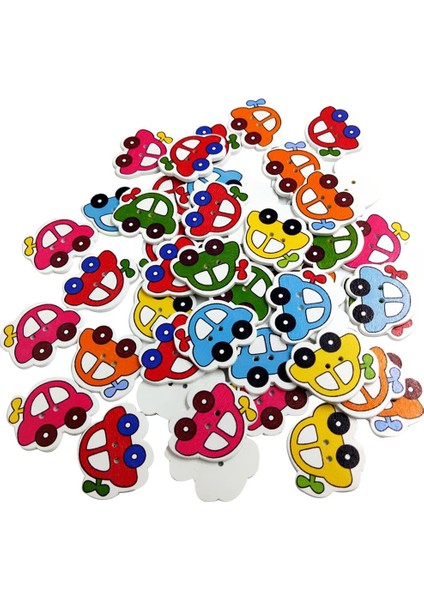 2X50 Adet Çeşitli Araba Şekeri Ahşap Dikiş Zanaat Için 2 Delik Düğmesi 2 Pcs (Yurt Dışından) modelleri