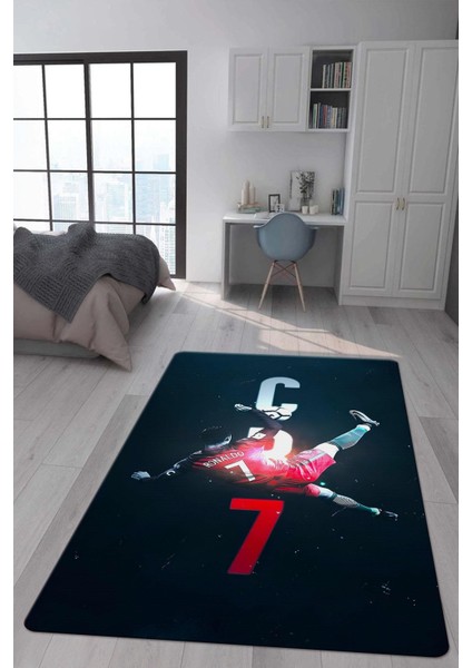Kaymaz Taban Makinada Yıkanabilir Dijital Baskı Modern Desenli Çocuk Genç Odası Halısı Dot Taban Halı WLD08