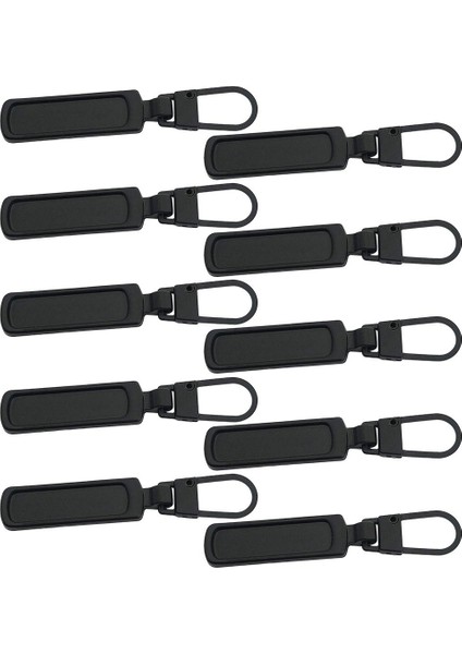 10 Pack Fermuar Çekme Çanta Bavul Etek Çanta Siyah Için Fermuar Kafaları (Yurt Dışından)