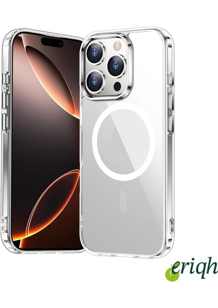 Apple iPhone 16 Promax Uyumlu Kılıf Magsafe Kablosuz Şarj Destekli Sert Şeffaf Kapak
