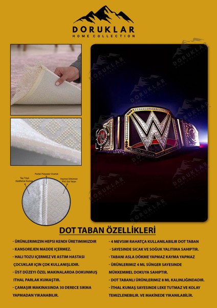 Kaymaz Taban Makinada Yıkanabilir Dijital Baskı Modern Desenli Çocuk Genç Odası Halısı Dot Taban Halı WLD14 fiyatları