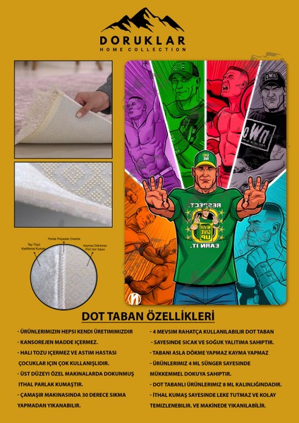 Kaymaz Taban Makinada Yıkanabilir Dijital Baskı Modern Desenli Çocuk Genç Odası Halısı Dot Taban Halı WLD30 fiyatları