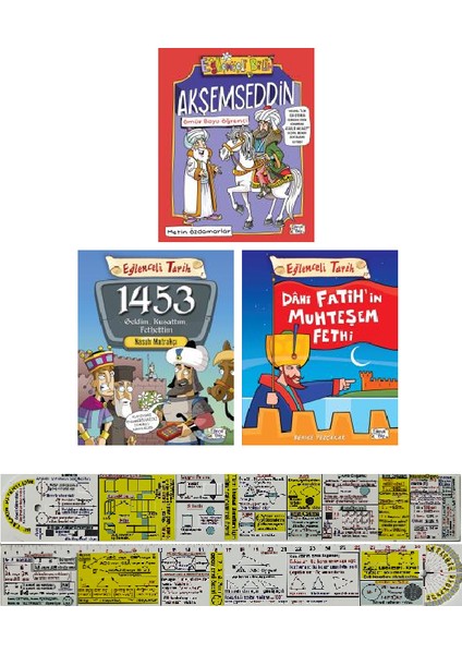 Eğlenceli Bilgi Akşemseddin + 1453 Geldim Kuşattım Fethettim + Dahi Fatihin Muhteşem Fethi 3 Kitap