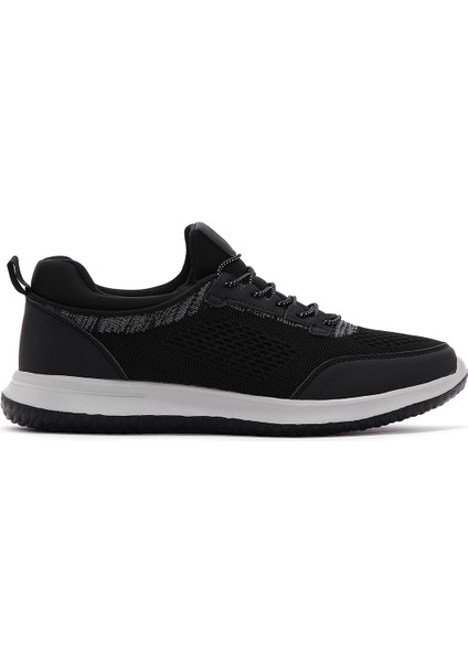 Zero Erkek Siyah Bağcıklı Kalın Tabanlı Kumaş Sneaker 25SFD69046F