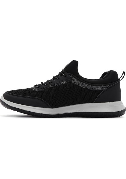 Zero Erkek Siyah Bağcıklı Kalın Tabanlı Kumaş Sneaker 25SFD69046F