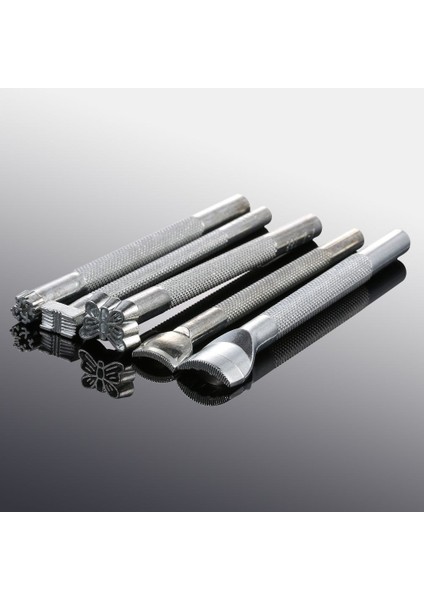Z-S349 Tarzı 11 cm Metal Deri Çalışma Eyer Yapma Araçları Oyma Deri El Sanatları Pullar Deri Damgalama Katı Dıy Baskı Damgalama Araçları (Yurt Dışından)