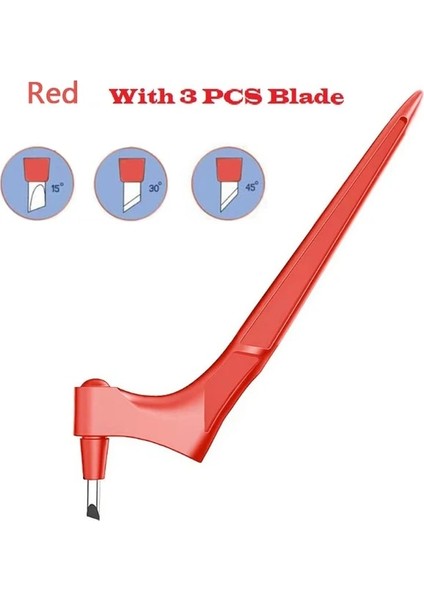 Kırmızı Stil Dıy Kesme Aleti 360 Dönen Bıçak Kesici Kağıt Bıçak 3 Kafaları Zanaat Kesme Bıçağı Yaratıcı Kuşe Kağıt Kesme Aleti (Yurt Dışından)