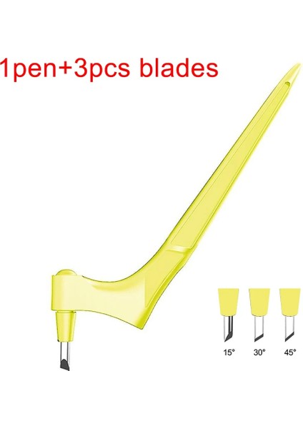 Sarı Stil Dıy Sanat Zanaat Kesme Aleti Dönen Bıçak Kağıt Kesici 3 Bıçak Değiştirin Zanaat Kesme Bıçağı Aşınmaya Dayanıklı Sanat Kesme Aleti (Yurt Dışından)
