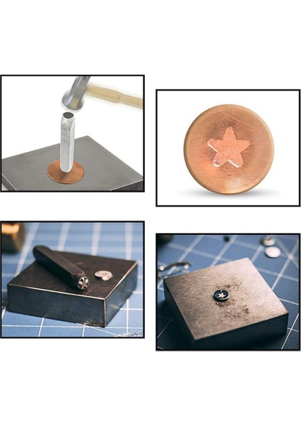 Yıldız Stili Dıy Oyma Çapraz Yıldız Kalp Takı Damgalama Alfabe Logosu Çelik Pullar Kalıp Işaretleme Aracı Yumruk Kalıp Deri Yüzük Bilezik (Yurt Dışından) indirimleri