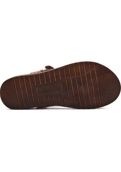 Kadın Taba Deri Comfort Sandalet 25SFD340518