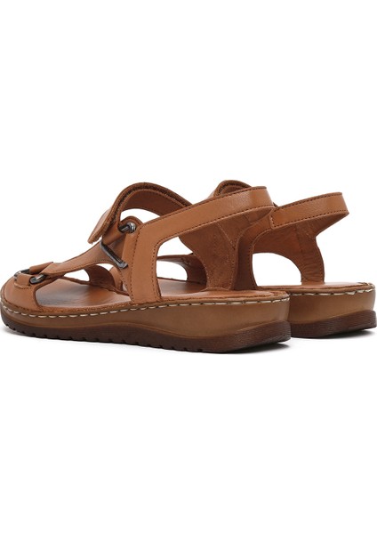 Kadın Taba Deri Comfort Sandalet 25SFD340518