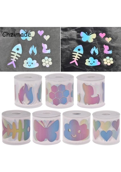 SYP0050-07 Tarzı Chzimade 1MX3CM Renkli Kelebek Kalp Yansıtıcı Etiket Bantları Isı Transferli Vinil Film Demir On Konfeksiyon Dikiş El Sanatları (Yurt Dışından) fiyatları