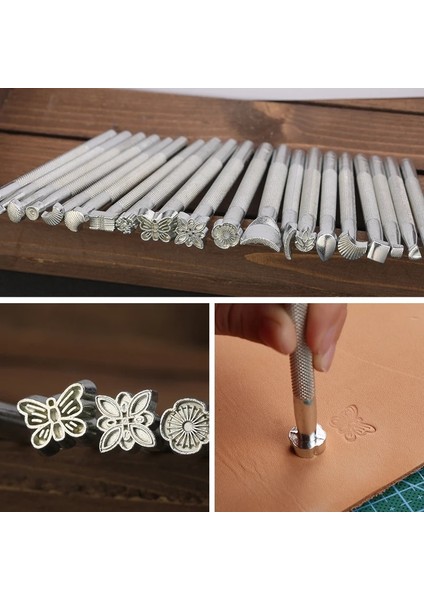 Z-E294 Stili Deri Damgalama Araçları El Yapımı Mühür Heykel Metal Deri Işleme Eyer Printinting Craft Araç Seti (Yurt Dışından) indirimleri