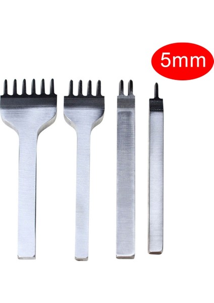 5mm Tarzı Et Deri El Sanatları Araçları Paslanmaz Çelik Delik Keski Gravür Dikiş Punch Araçları Kiti Satılık (Yurt Dışından)
