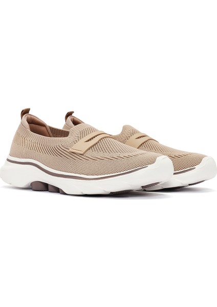 Zero Kadın Bej Kumaş Kalın Tabanlı Sneaker 25SFE49516F
