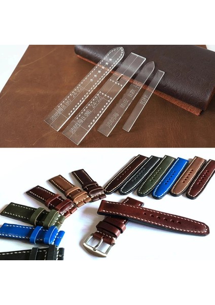 KAYIŞ-W-F14-1SET Tarzı Kayış Bandı Deri El Sanatları Araçları Şeffaf Akrilik Saat Kayışı Şablonu Ev Dıy Malzemeleri Saat Kayışı Kalıp Erkekler ve Kadınlar (Yurt Dışından)