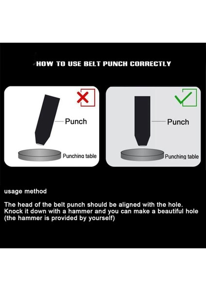 3,5 mm Tarzı Yüksek Sertlik Delme Galvanizli Alet Cihazı Deri Içi Boş Kemer Yuvarlak Yumruk Pas Korumalı Yüksek Sertlik Aşınma Direnci NO88 (Yurt Dışından) fırsatları