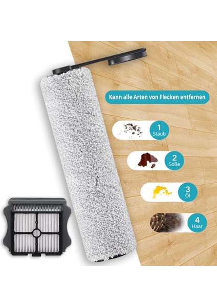 Floor One S5 Kablosuz Islak Kuru Için Rulo Fırça ve Elektrikli Süpürge Filtresi (Yurt Dışından)