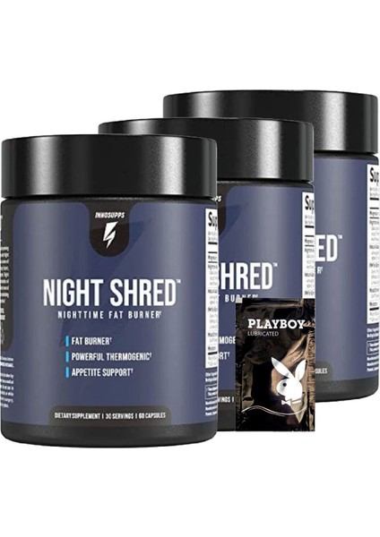 Innosupps Night Shred 3lü Adet Nighttime Fatburner Gece Yağlara Parçalayıcı A-395 60 Caps + 1 Adet Jel H.ediye