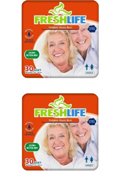 Netkal Belbantlı x Large Hasta Bezi 2 Paket(60 Adet)