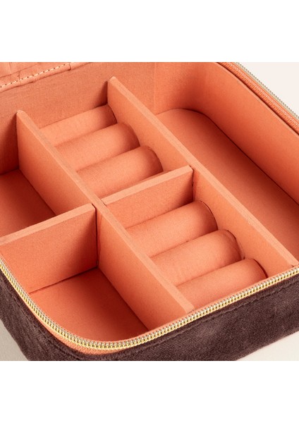Delhı Nakışlı Orta Boy Pamuk Pamuk Dekoratif Kutu 15X15 cm Bordo fırsatları