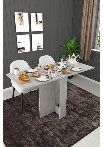 %100 Mdflam Katlanır Mutfak Yemek Çalışma Masası Km-32