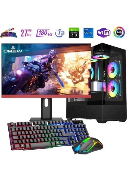 I7 13700F 16GB Ddr4 1tb M2 12GB RTX4070 27" 180Hz Monitörlü Oyun Bilgisayarı