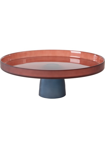 Colors Iı Ayaklı Cam Sunum 28CM -Kırmızı