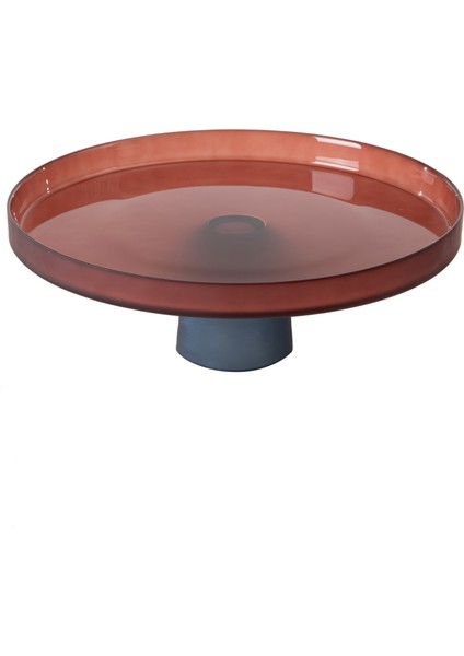 Colors Iı Ayaklı Cam Sunum 28CM -Kırmızı fiyatları
