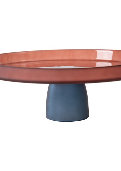 Colors Iı Ayaklı Cam Sunum 28CM -Kırmızı fırsatları