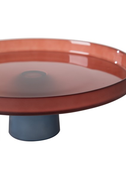 Colors Iı Ayaklı Cam Sunum 28CM -Kırmızı indirimleri