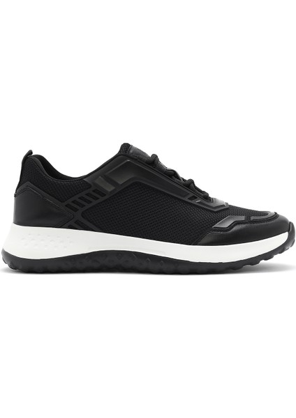 Erkek Siyah Bağcıklı Kalın Tabanlı Sneaker 25SFD69516F