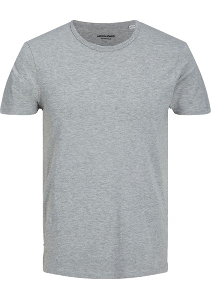 Bisiklet Yaka Kısa Kollu Gri T-Shirt