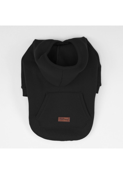 Siyah Kanguru Cepli Kedi-Köpek Hoodie- Sweatshirt indirimleri