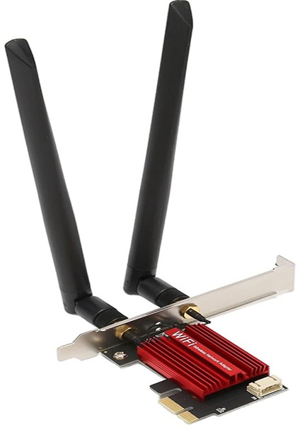 Wifi 6e Pcıe 5400MBPS Wifi Kartı Üç Bantlı AX210 Ağ Kartı Masaüstü Kablosuz Adaptörü Dönüştürücü