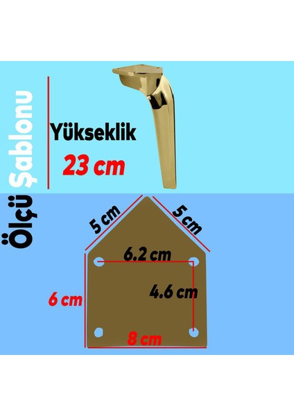 Mobilya Kanepe Tv Ünitesi Koltuk Ayağı 23 cm Gold Altın Konsol Ayakları fiyatları