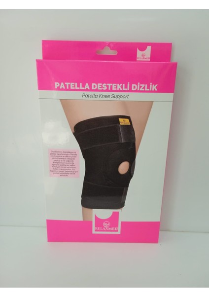 Patella Destekli Dizlik Cırtlı Siyah Standart
