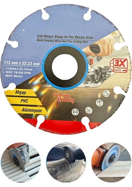 Ahşap Pvc Alüminyum Kesme Diski 115 mm