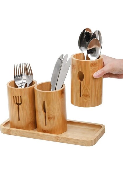 Miccho - 4 Parça Standlı Kaşıklık Yuvarlak