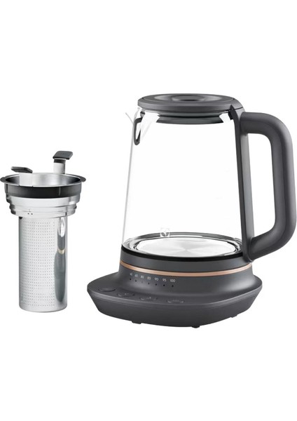E7GK1-8BP 2000W Cam Su Isıtıcı Siyah Inci