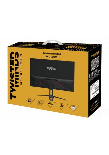 Twısted Mınds 27" TM27FHD120IPS Fhd 120HZ 1ms HDMI Dp IPS Çerçevesiz Gamıng Monitör